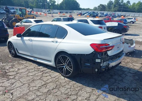 2016 BMW 750I I z USA, uszkodzony, nr VIN WBA7F0C52GGL99450